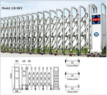 Cổng xếp inox LBSKY Cổng xếp inox LBSKY
